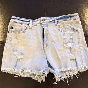 KanCan Light Blue Distressed Jean Shorts